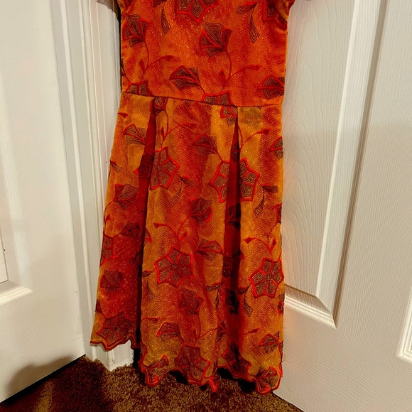 VTG African Nigerian French Lace Embroidered Dress Girl - Picture 5 of 7